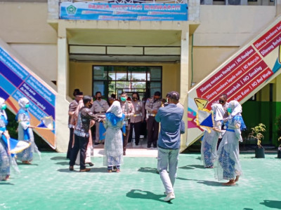 Penyambutan Tim Korlantas Polri di MTsN 2 Kota Palangka Raya
