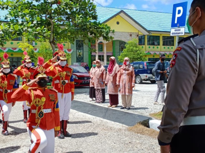 Penyambutan Tim Korlantas Polri di MTsN 2 Kota Palangka Raya